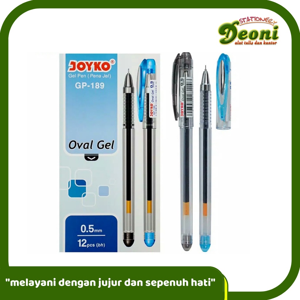 

JOYKO GP-189 Gel Pen / Pulpen / Pena / Oval Gel 0.5mm 12pcs