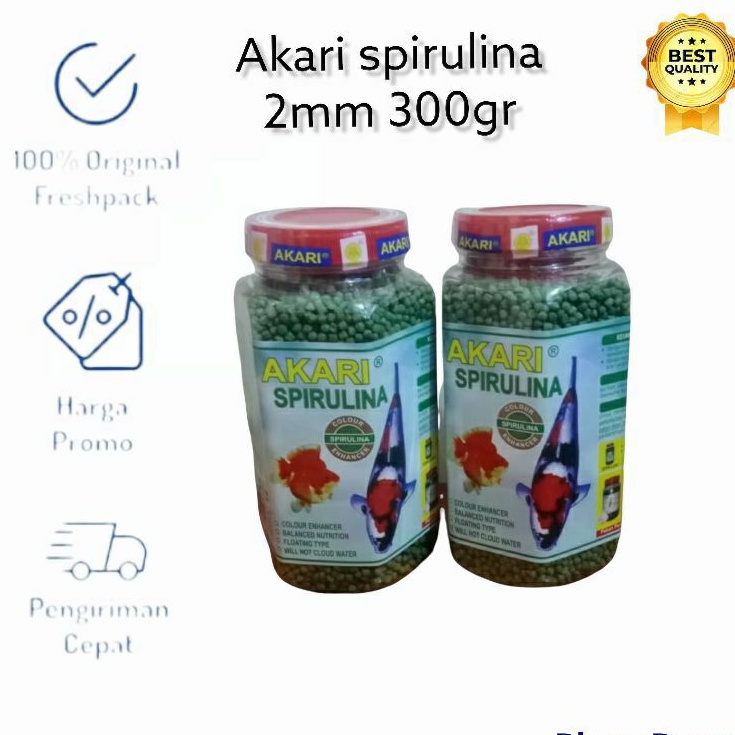 AKARI SPIRULINA pelet ikan akari spirulina 300g 2mm