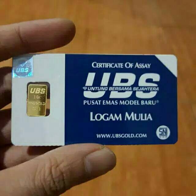 Emas Logam Ubs 1 Gr Fine Gold 999 9 Indonesia