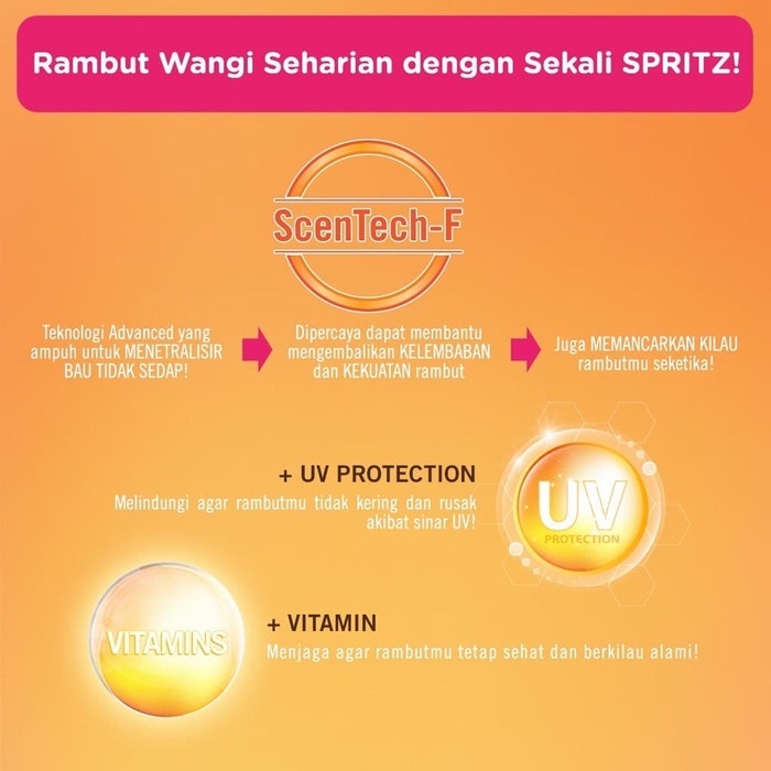 PARFUM DAN VITAMIN RAMBUT MAKARIZO HAIR ENERGY SCENTSATIONS HAIR FRAGRANCE