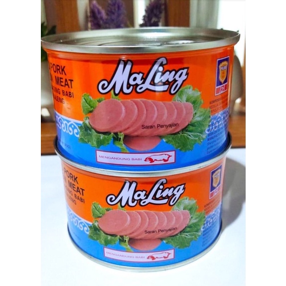 

Maling pork luncheonmeat 379gr / Daging Babi kaleng