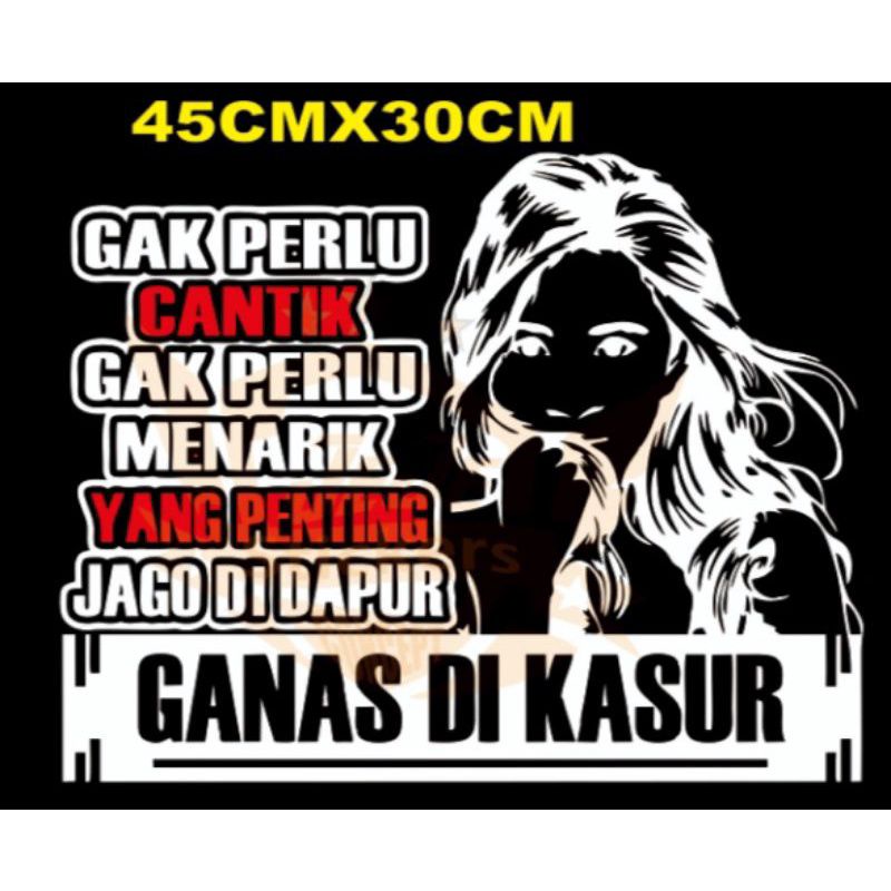 STIKER CUTTING KACA MOBIL, TRUK, PICK UP, STIKER TULISAN LUCU
