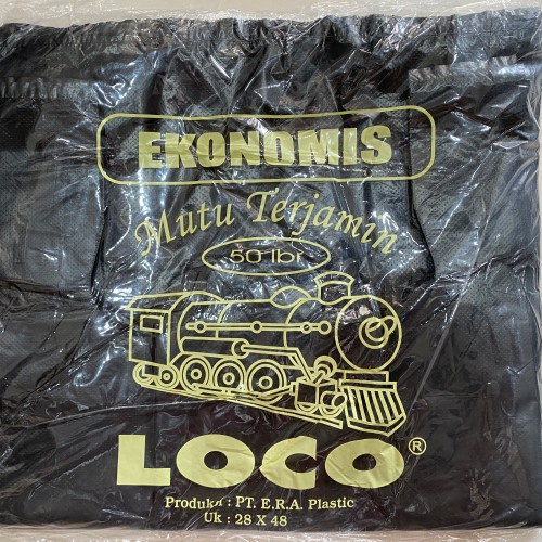 

Kantong plastik kresek besar. Loco ekonomis hitam ukuran 28