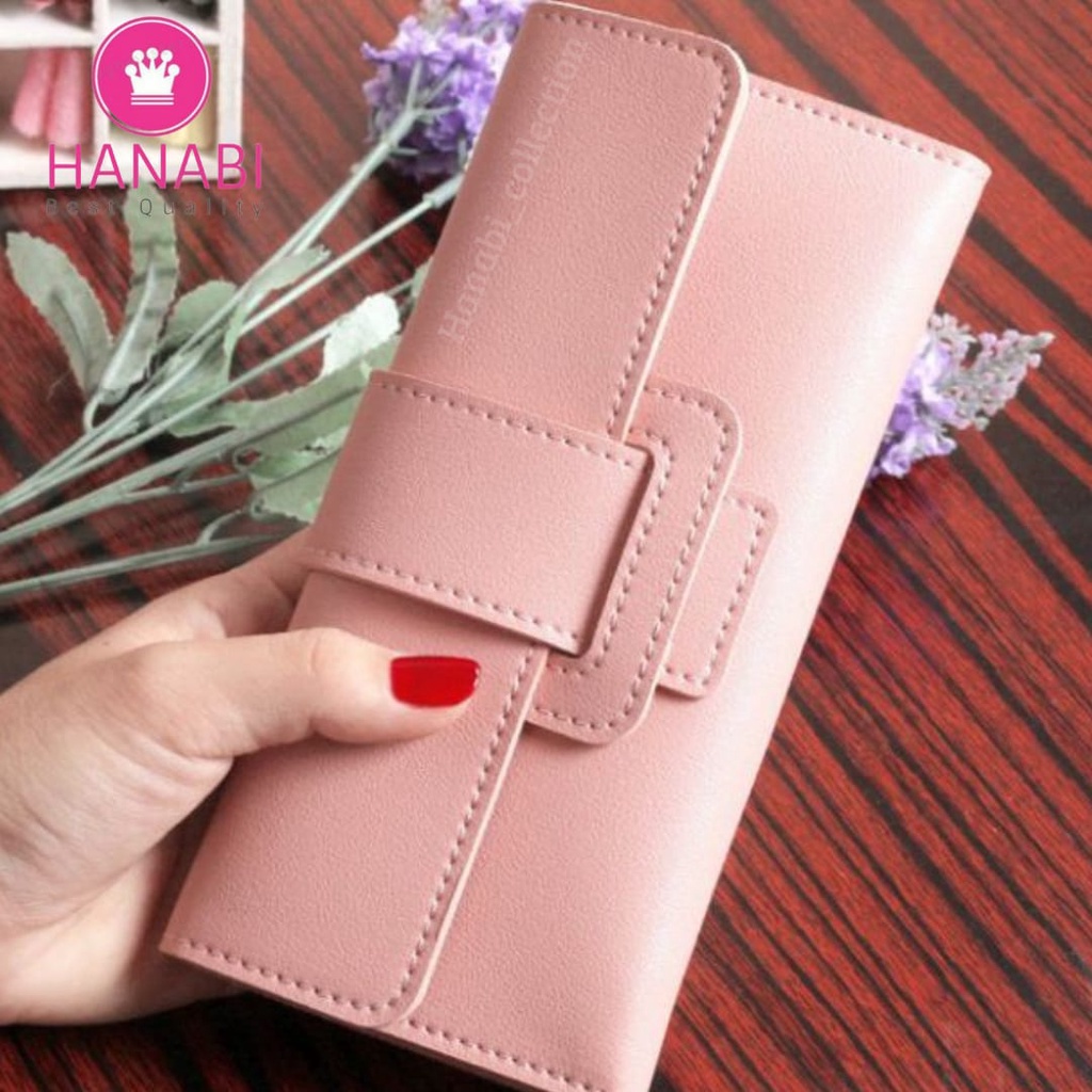 HANABI-dompet wanita SABRINA dompet lipat panjang dompet lipat kepang