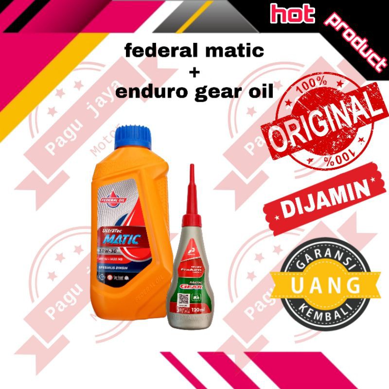 Paket Oli mesin federal matic isi 0.8ml 10w-30 api sl jaso mb