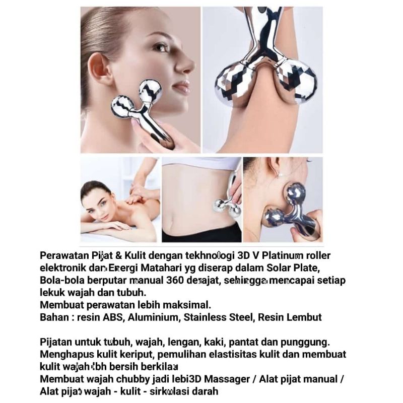 Alat Pijat Wajah | Roller 3D Massager