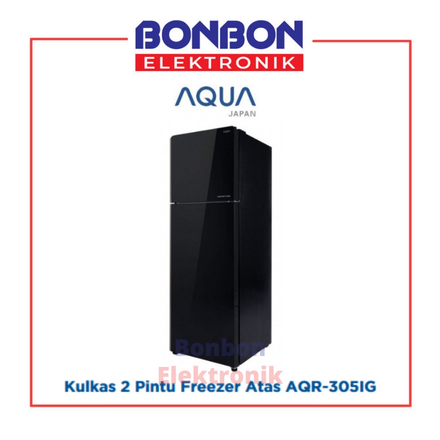 AQUA Kulkas 2 Pintu AQR-305IG(BK)