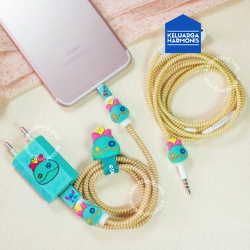 Paket Pelindung Kabel Spiral iPhone &amp; Android