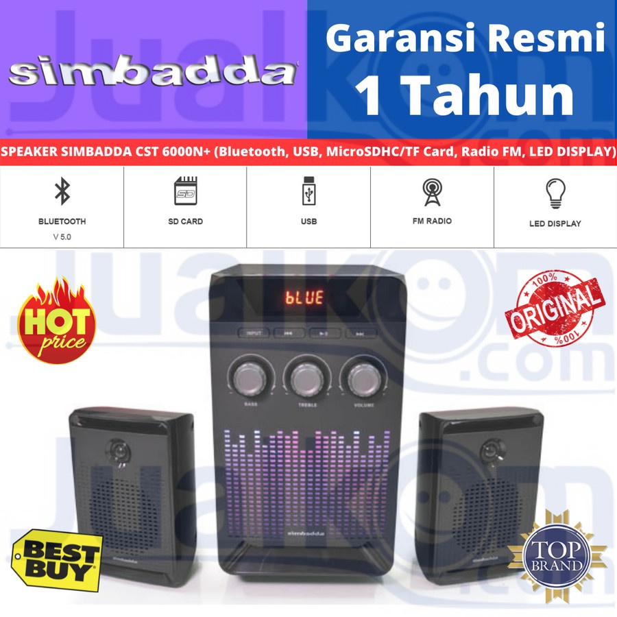 Speaker Bluetooth Simbadda CST 6000N+ Subwoofer Bass Power LED Display