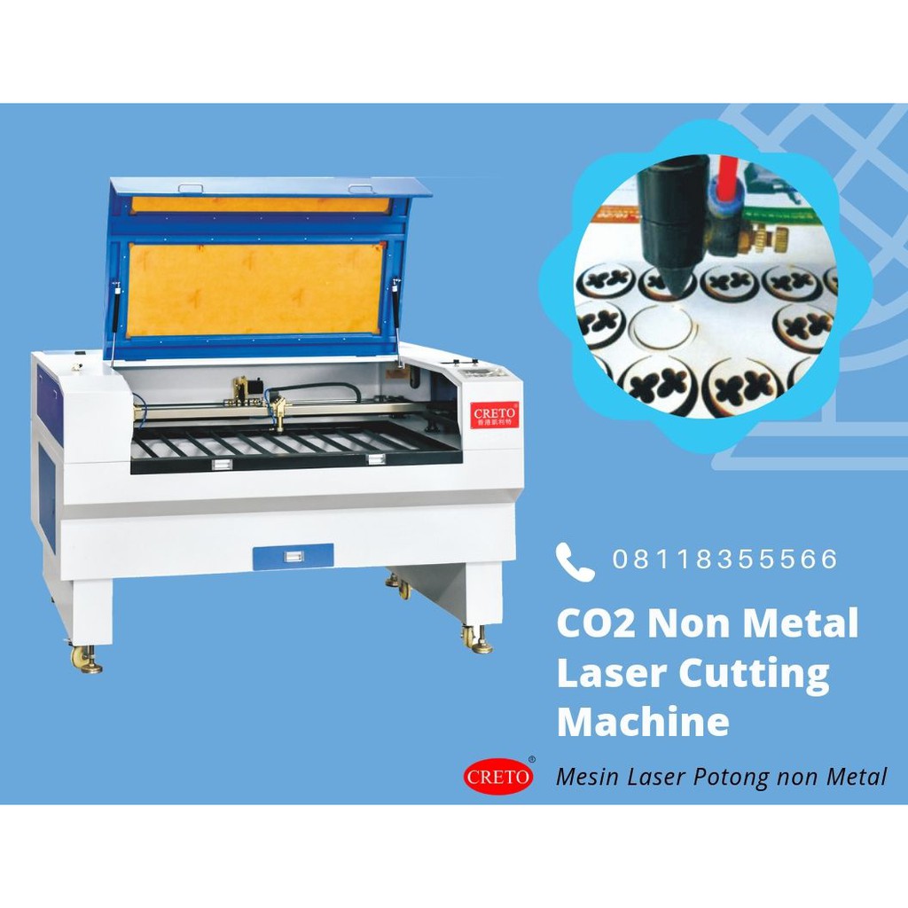 Jual mesin Laser CO2 Non Metal Laser Cutting untuk memotong pada triplex