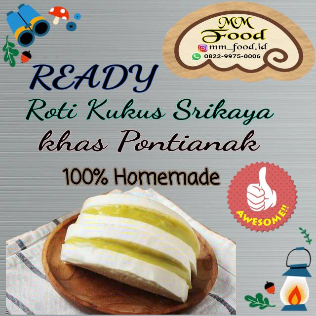 

Ready Roti Kukus Srikaya. 1 Box Isi 3pcs. Homemade