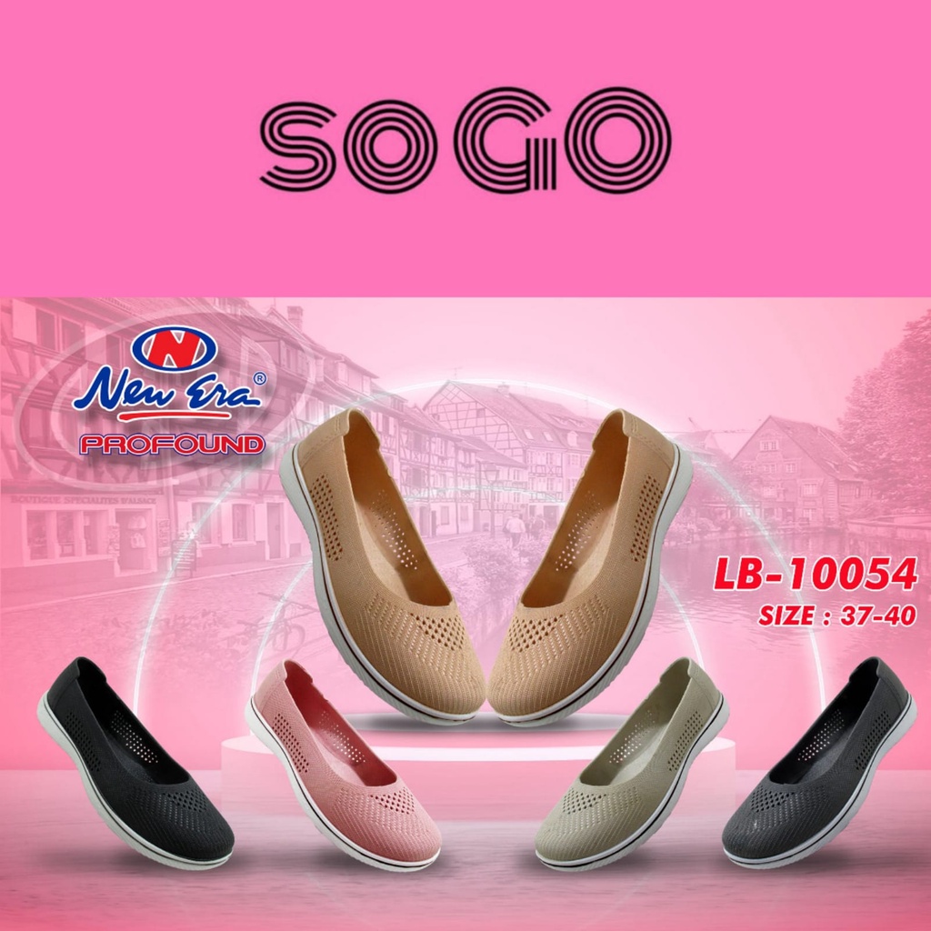 sogo NEW ERA LB 10054 Sepatu Slip On Wanita Karet TERBARU Original Murah