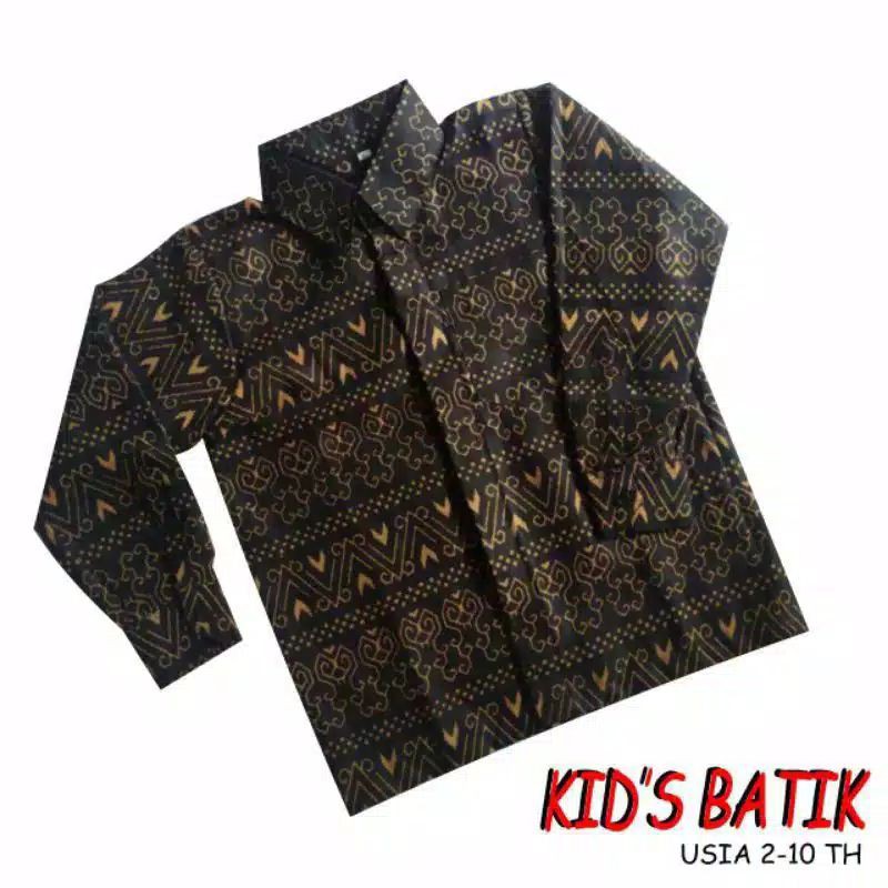 Baju batik anak laki-laki lengan panjang bisa buat sekolah hari batik