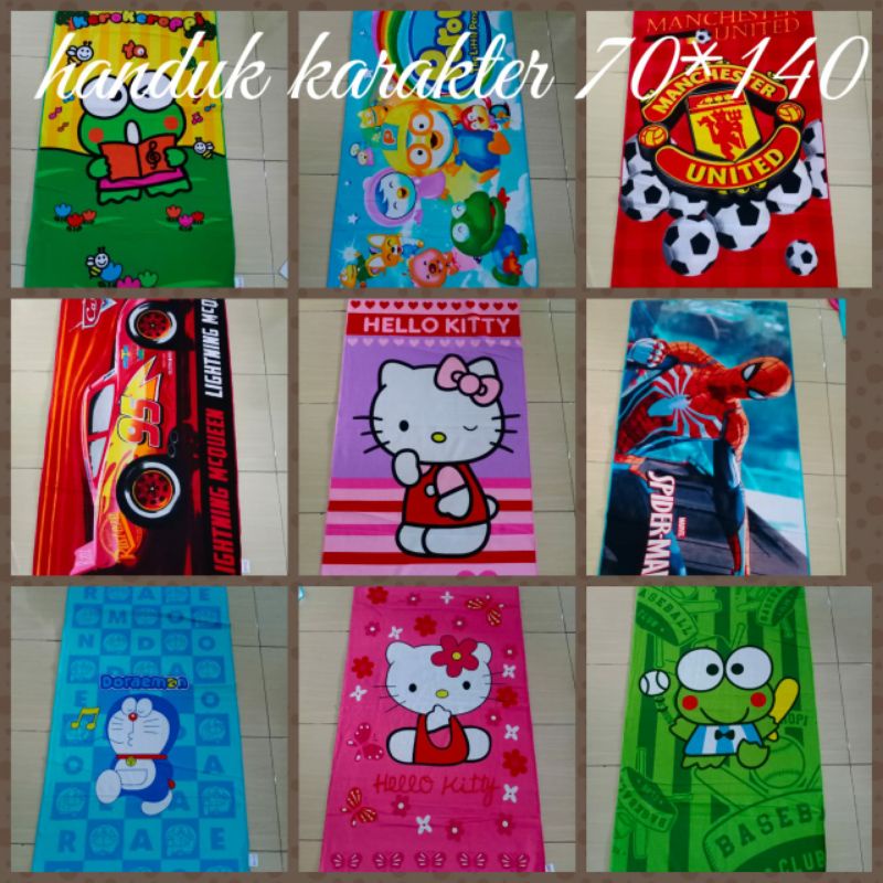 Handuk karakter anak motif doraemon