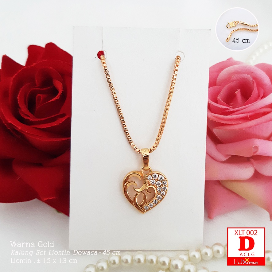 XLT 002 Kalung Itali 45 cm Set Liontin Angsa Perhiasan Kalung Xuping Murah Luxx Xuping