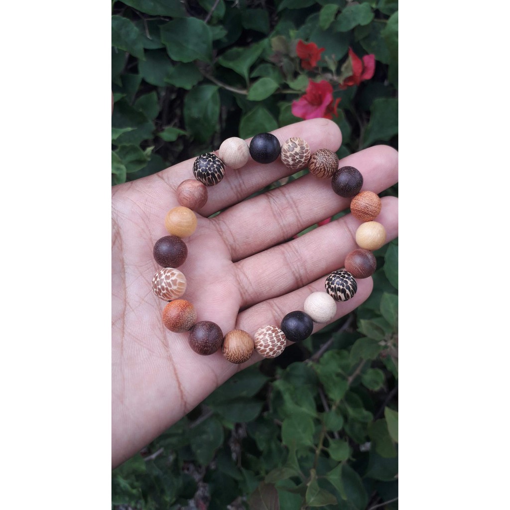 gelang kombinasi kayu bertuah