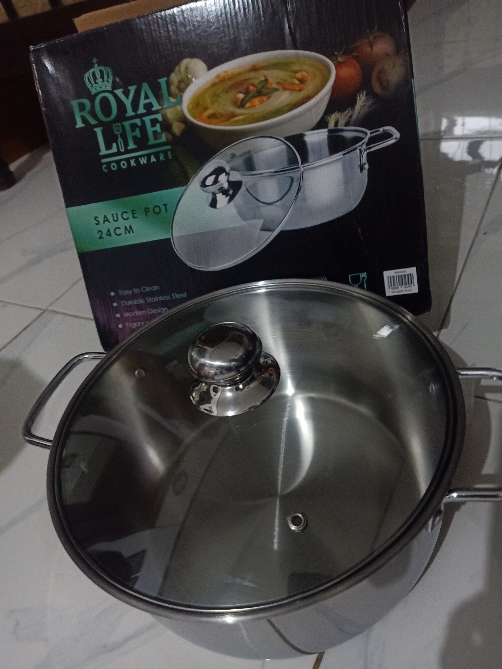 Royal Life Stainless Saucepot 24 Cm / Panci Stainless Masak [24 Cm]