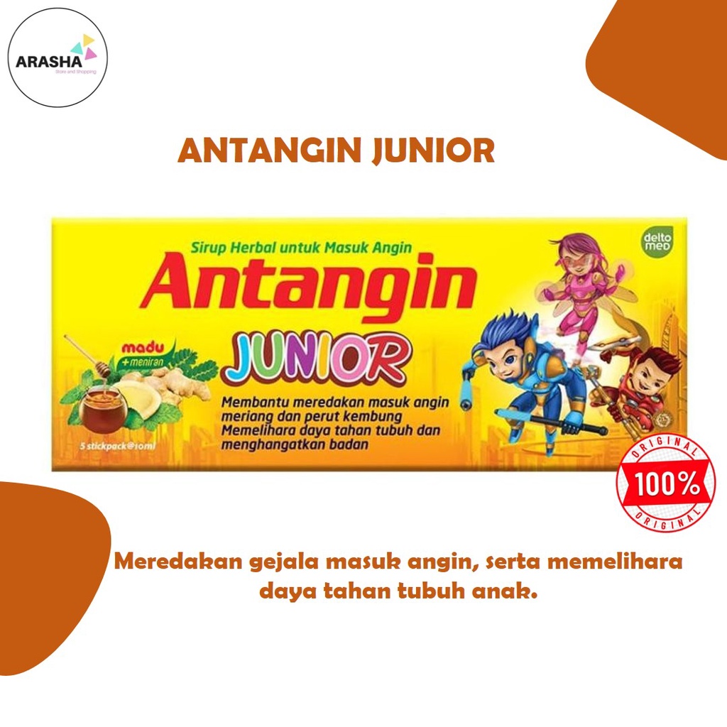 

ANTANGIN CAIR JUNIOR HONEY MINT mengatasi gejala masuk angin pada anak anak (perbox/persachet)