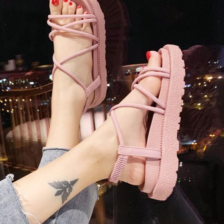 [PREMIUM] SEPATU SANDAL WANITA GLADYS Tali Ikat Kecil Silang Sendal Gladiator Model Korea