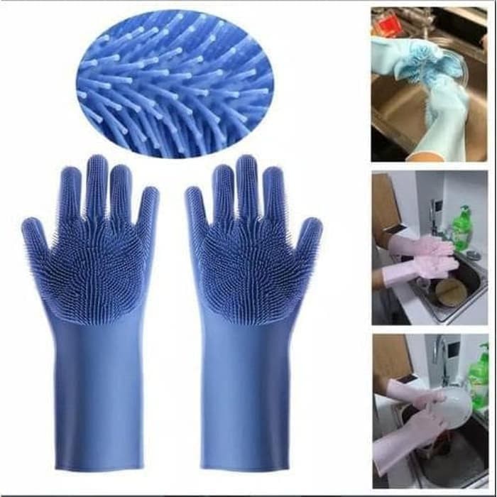 Sarung Tangan Cuci Piring / Sepasang Sarung Tangan Karet Dapur / Magic