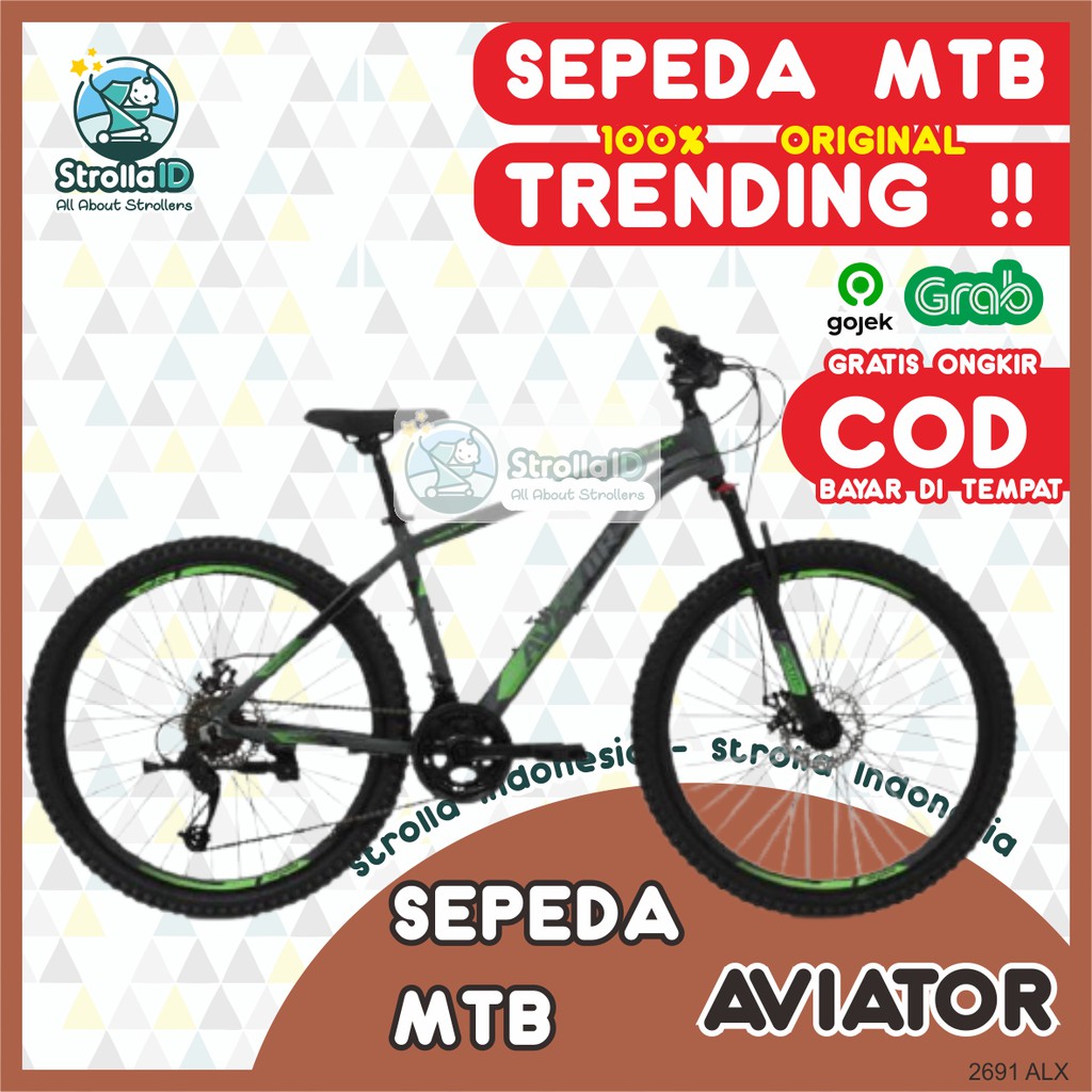 MTB 27,5 AVIATOR 2691 ALX Sepeda Lipat Folding Bike Sepeda Gunung Road Bike Sepeda Artis SNI ORI