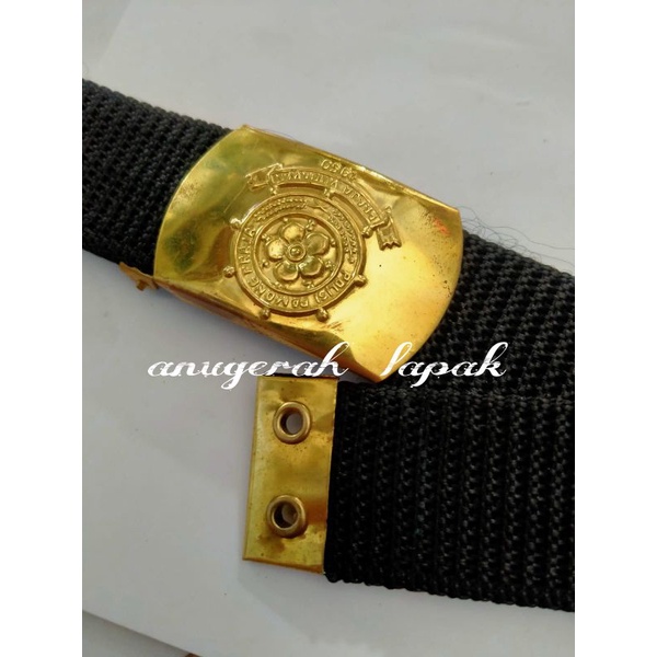 sabuk braso pol-pp /ikat pinggang pol-pp /gesper  braso pol-pp