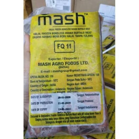 

MAKANAN BEKU / DAGING KERBAU INDIA TANPA TULANG HALAL FROZEN BUFFALO MEAT BEKU 900GR NON COD