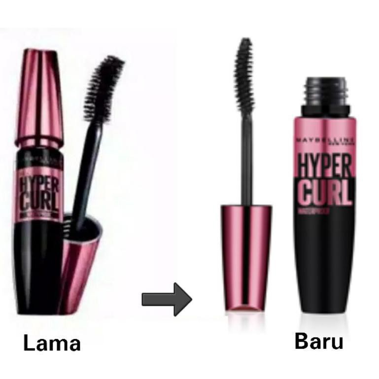 Maybelline Volum Express Hypercurl Waterproof Mascara Make Up - Black / Maskara