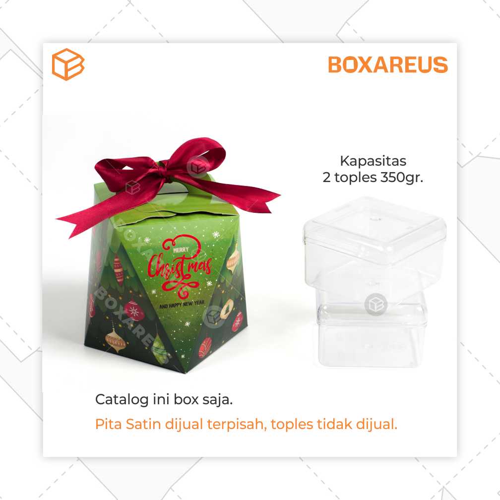 Box Toples Natal Christmas Packaging Kemasan Dus Kotak Kue | TBC 12