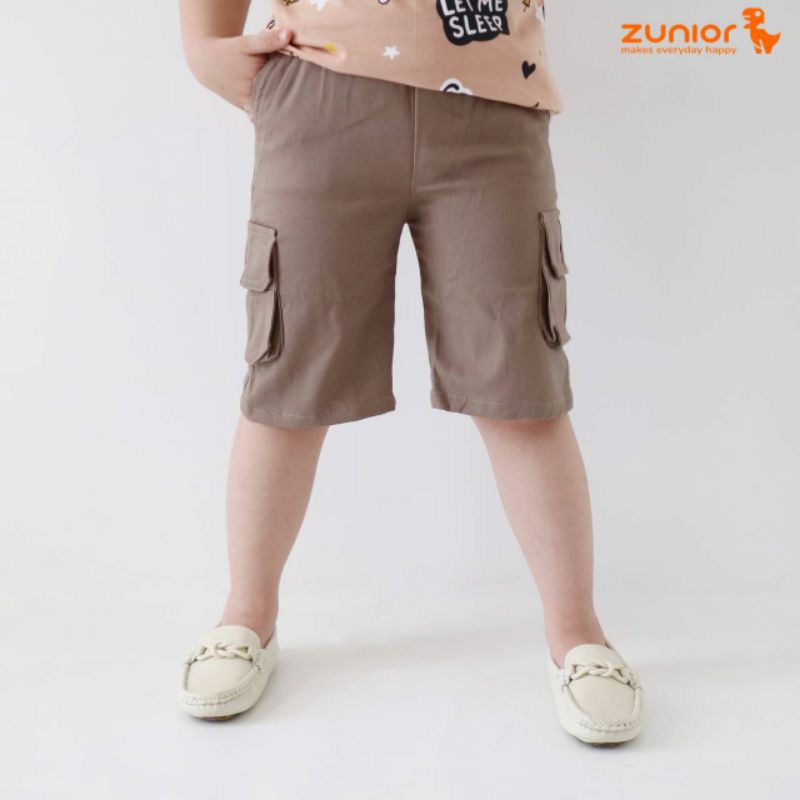 Pendek Cargo Anak Zunior Premium Khaki