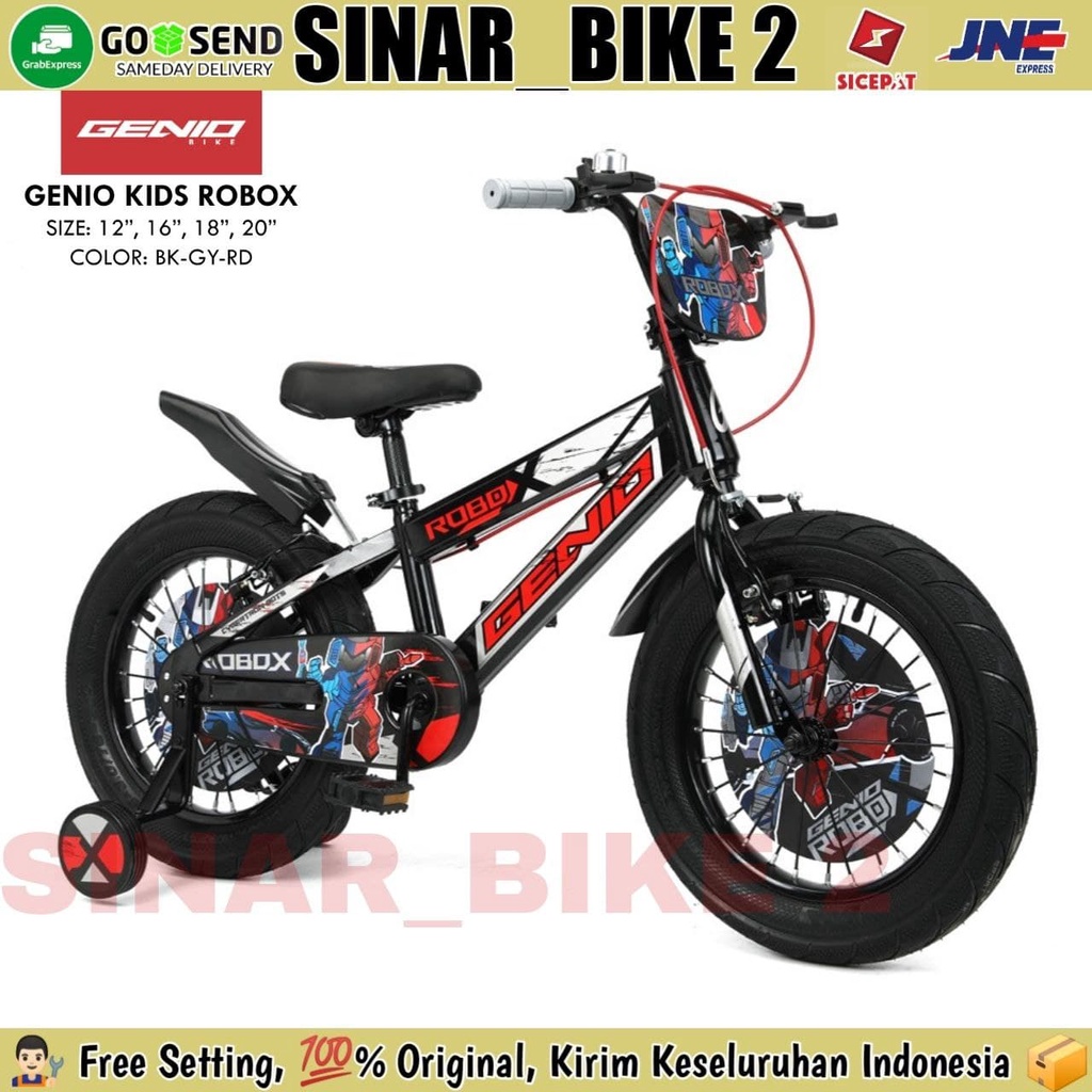 Sepeda Anak Laki Bmx GENIO Kids Robox 12,16,18 &amp; 20 Inch