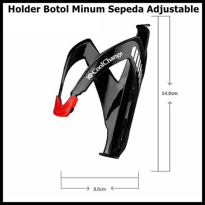 TaffSPORT Holder Botol Minum Sepeda Adjustable MTB 16006 Black