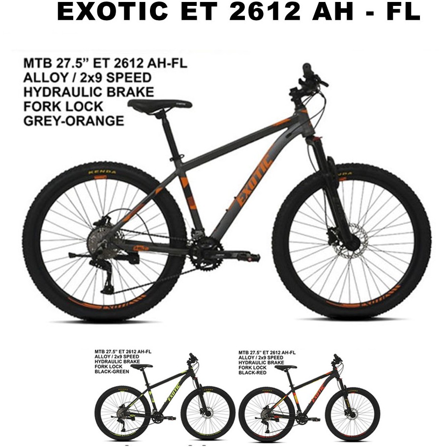 Mutiara Sepeda - Sepeda MTB 27.5 Exotic ET-2612 AH FL Rem Hidrolis Sepeda Gunung