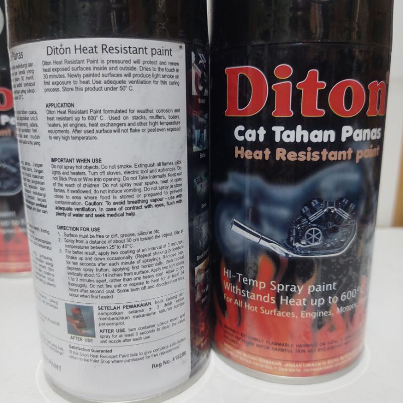 Pilok Pilok Cat Diton Anti Panas Silver Hi Temp Silver (Hi-Temp) Tahan Panas Untuk Knalpot Blok Mesin