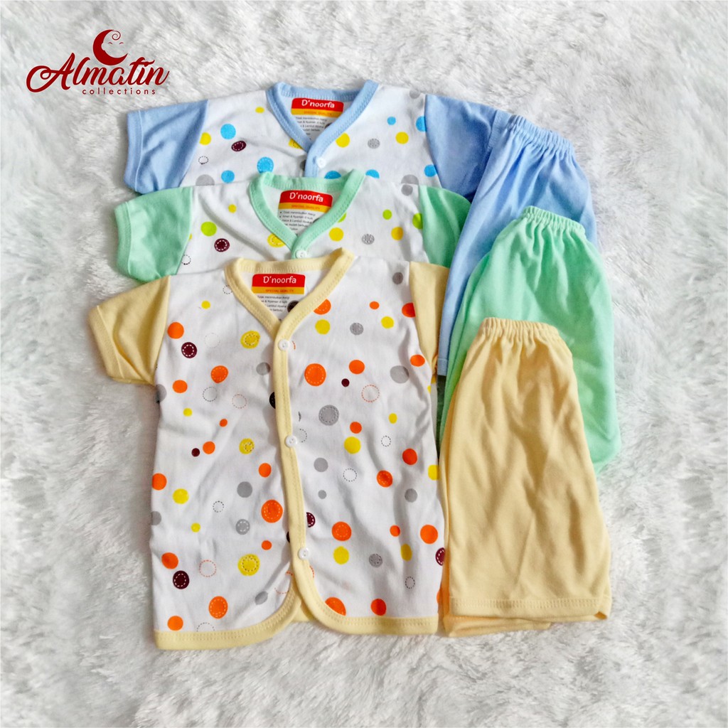 Atasan Baju Bayi Polkadot - Baju Bayi Almatin, Set Baju Bayi Tangan Pendek