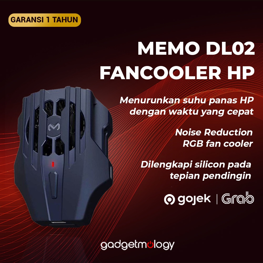 MEMO Cooling Fan DL02 Fancooler Kipas Pendingin HP Gaming Cooler For Mobile Phone Game