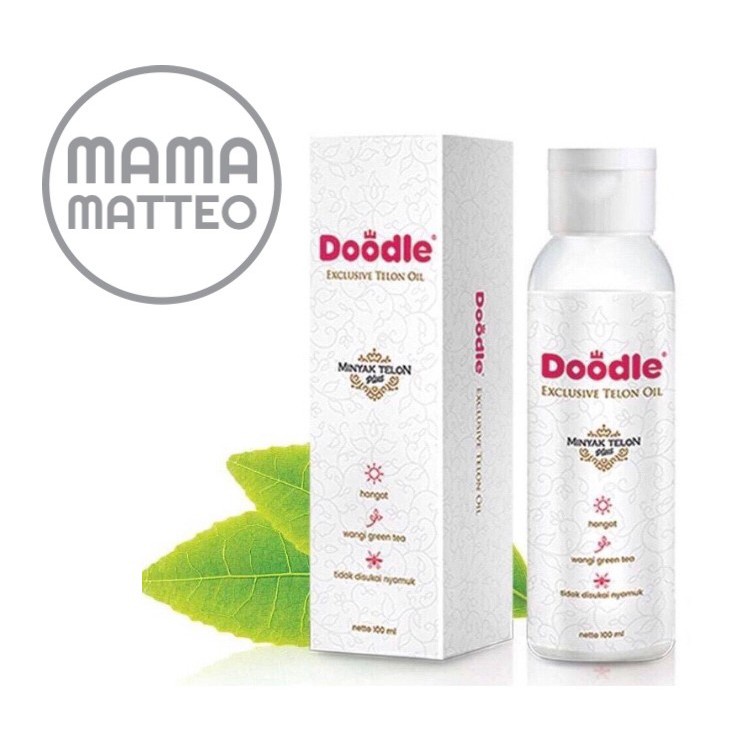 DOODLE Minyak Telon Bayi dan Anak / Doodle Green Tea 100ml / BANDUNG