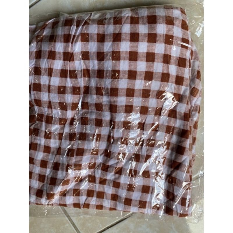 CELANA KULOT PANJANG MOTIF KOTAK KHAS BALI/CELANA PANJANG MURAH-Kotak maron