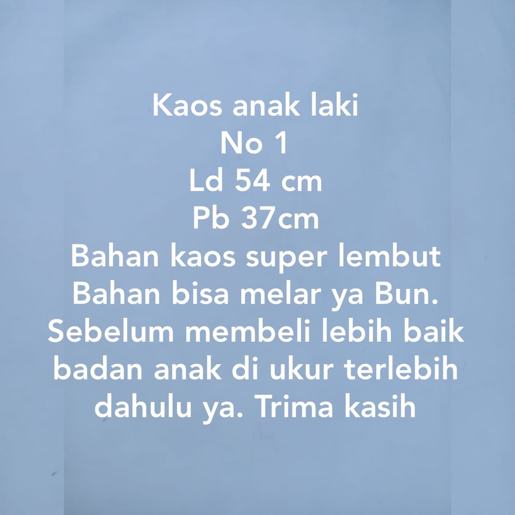 (HABISIN STOK SALE) BAJU ANAK KAOS PREMIUM