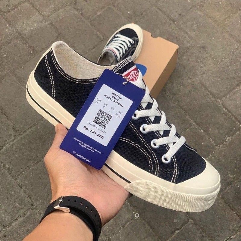 Sepatu Vantela Basic Low Black natural Sepatu Vantela original 100%