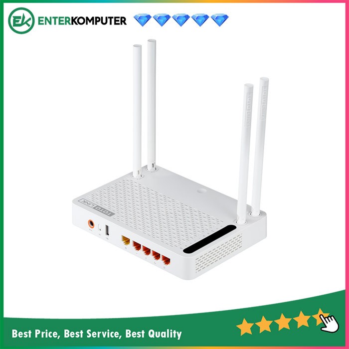 TotoLink AC1200 Wireless Dual Band Gigabit NAS Router - A2004NS