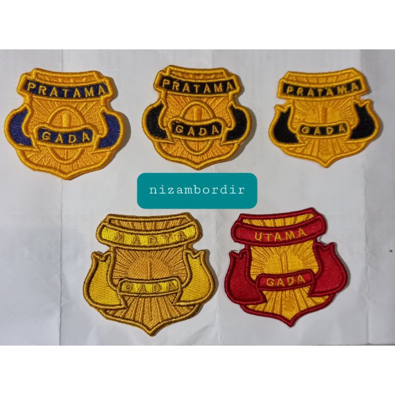 PIN BORDIR GADA PRATAMA,GADA MADYA  timbul/3D PPREMIUM QUALITY