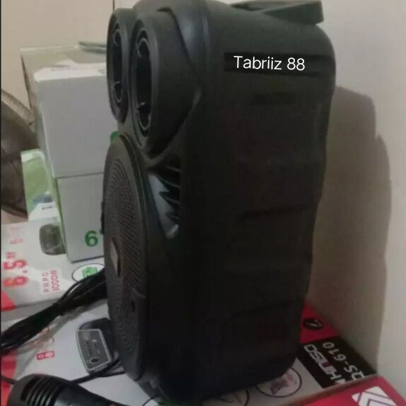 Salon Aktif Bluetooth Bass Ukuran Besar 6,5 in Bonus Mic/Speaker Portable Bluetooth Karoke Extra Bas
