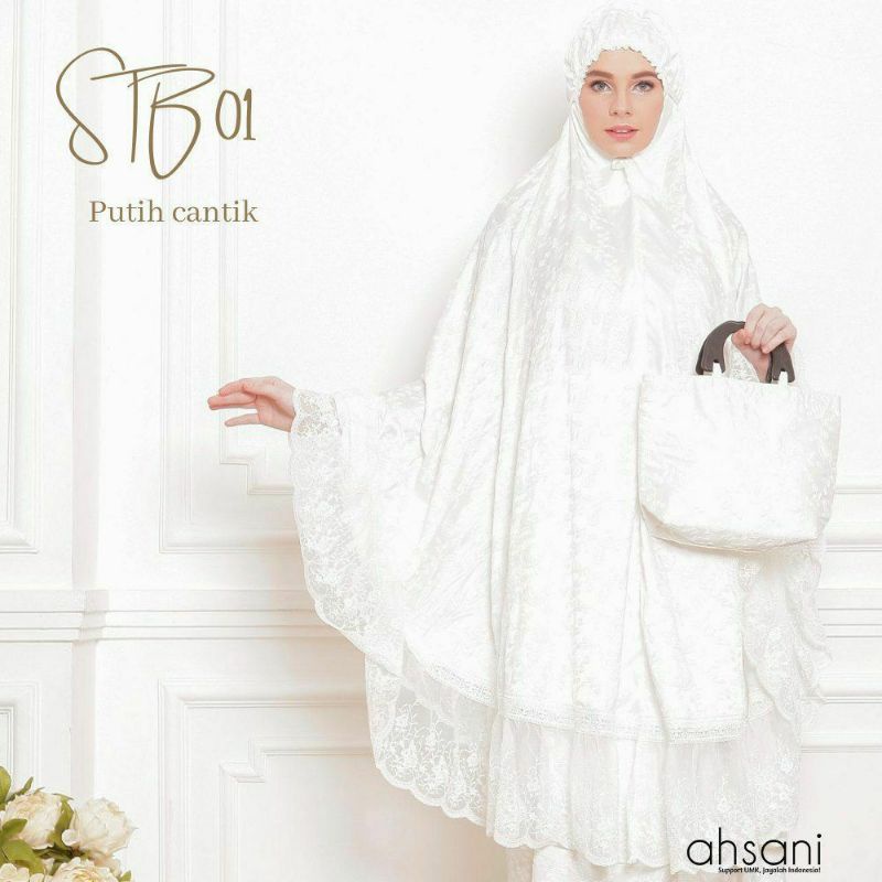 Mukena Mewah Ahsani STB 01 Mukena Only Mukena Wanita Mukena Original Ahsani  Modern Premium Jumbo Mu