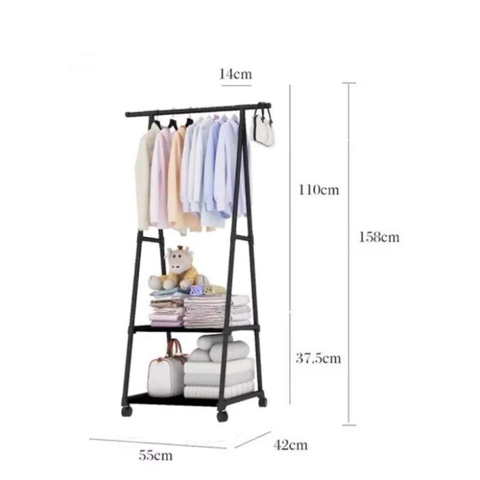 STAND HANGER [TRIANGLE - SQUARE] Rak Serbaguna Gantungan Baju Triangle Stand hanger / rak baju