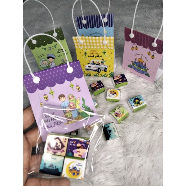 

(5 mini bag) cokelat kemasan souvenir mini bag Idul Fitri