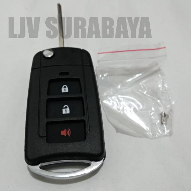 casing kunci flip key model lipat 3 tombol toyota avanza veloz rush