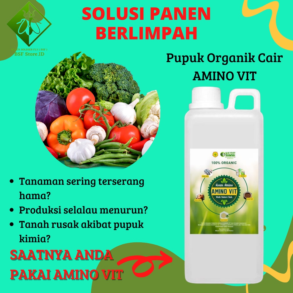 Pupuk Organik Cair Pupuk Tanaman Asam Amino Plus  Aminofit BSF