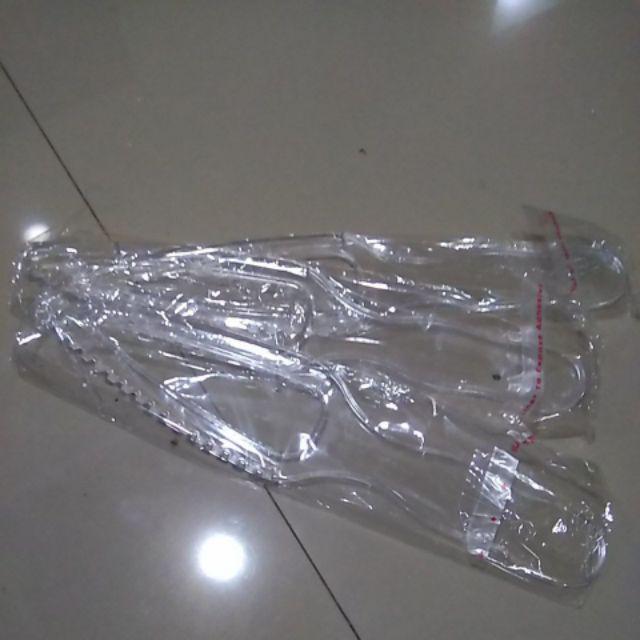 Pisau Tart / Pisau Kue / Cake Transparan, 23 Cm, Higienis Dibungkus Plastik & Kuat, Harga Per 25pcs