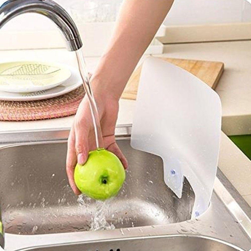 [Elegan] Wastafel Baffle Cre Dapur Water Splash Guard Cuci Kolam Baskom PVC Dam-board Mencegah Cipratan Air Cuci Piring Dan Buah Multifungsi Plastik Dam-board